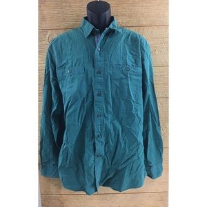 Nautica Men’s Size Medium Teal Blue Shirt Cotton